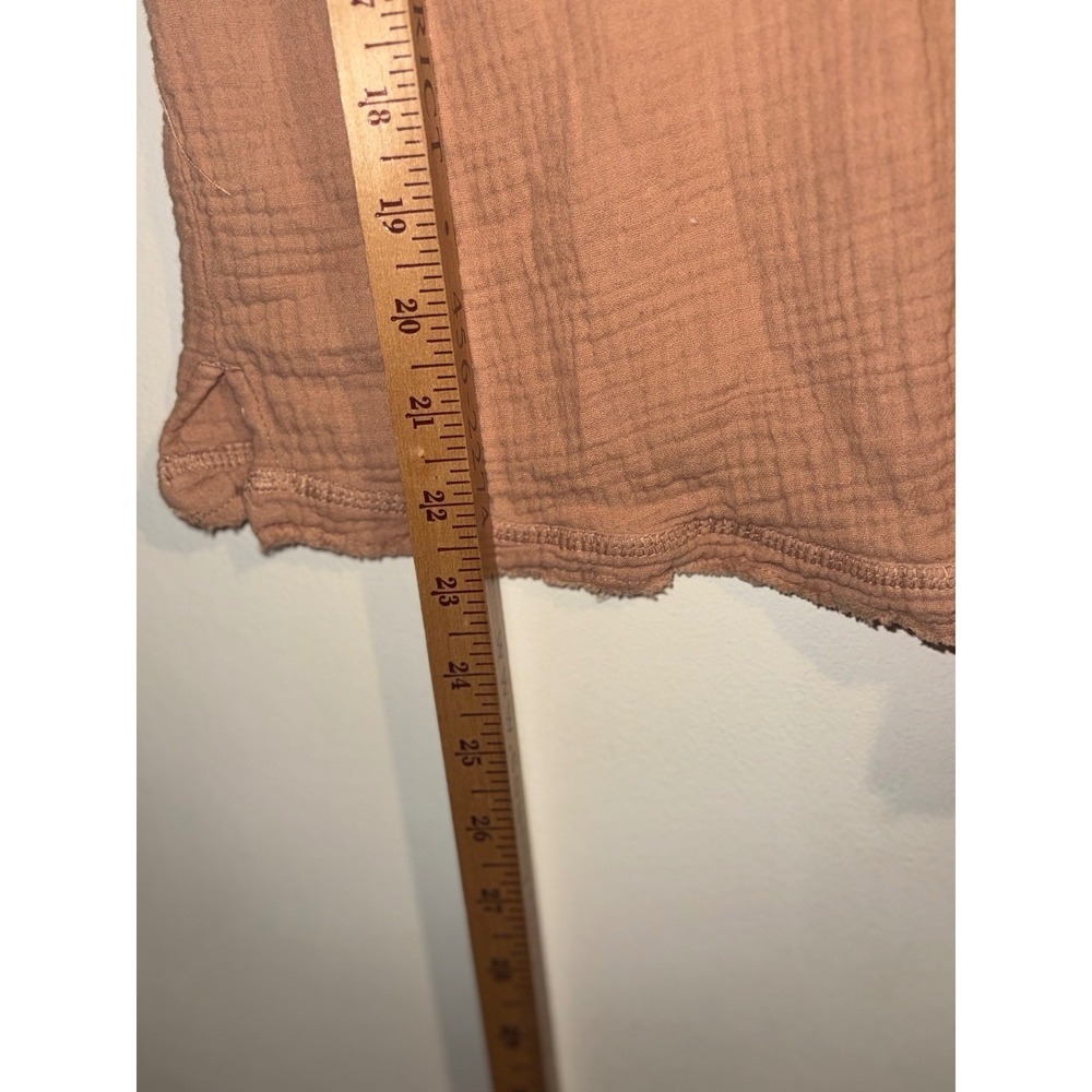 Faherty Organic Cotton Gauze Topanga Tank Top Terracotta Clay XS - Picture 6 of 8